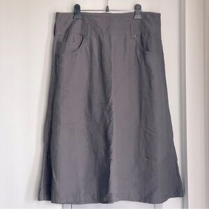 SANDWICH Gray A-line Linen Blend Skirt